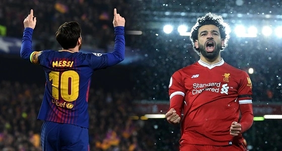 ميسي يستغل إصابة صلاح لإشعال الصراع على الحذاء الذهبي