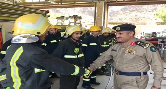 مدير مدني الباحة يقوم بجولة لإدارة الدفاع المدني بالمخواه