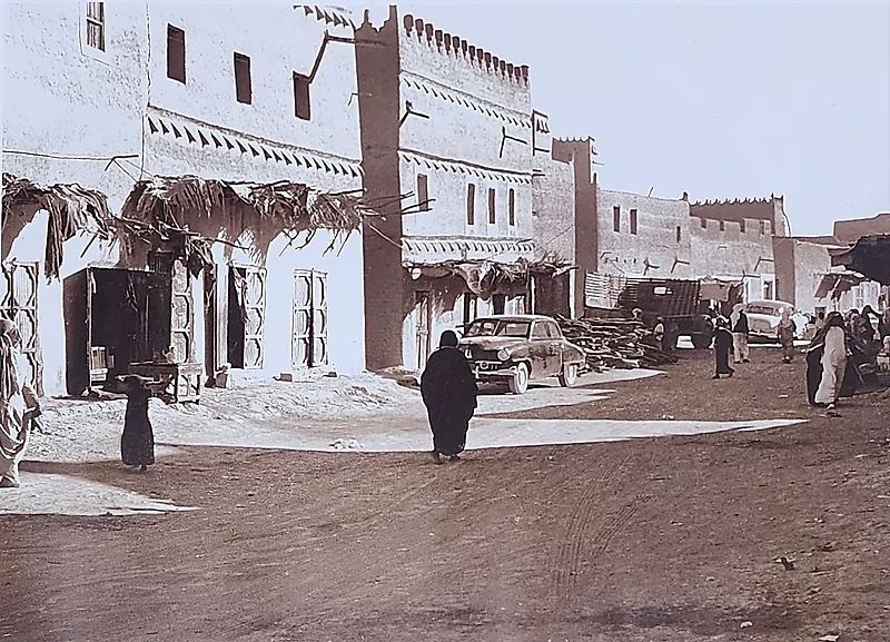 صورة نادرة من حي المرقب بالرياض قديما