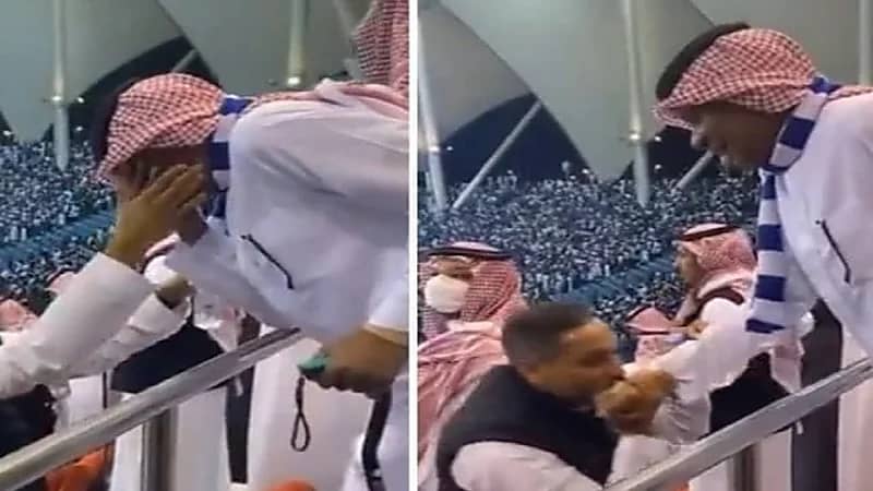 الدعيع يعلق على تقبيل سامي الجابر يده: "حب الهلال يجمعنا"