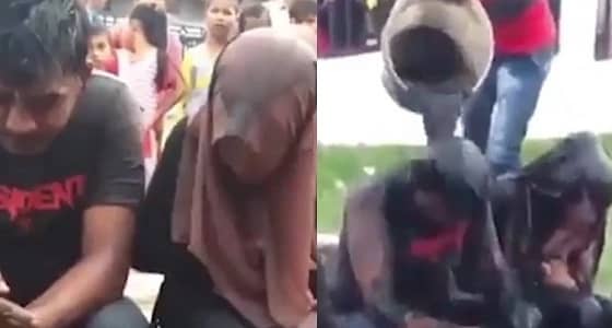 بالصور.. عقاب قاسي لشاب وفتاة تواجدا بمفردهما بالمنزل