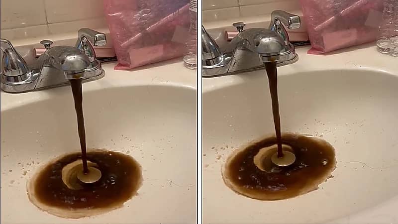 لا تصلح للاستخدام الآدمي .. شاهد المياه التي تصل للمنازل بأمريكا