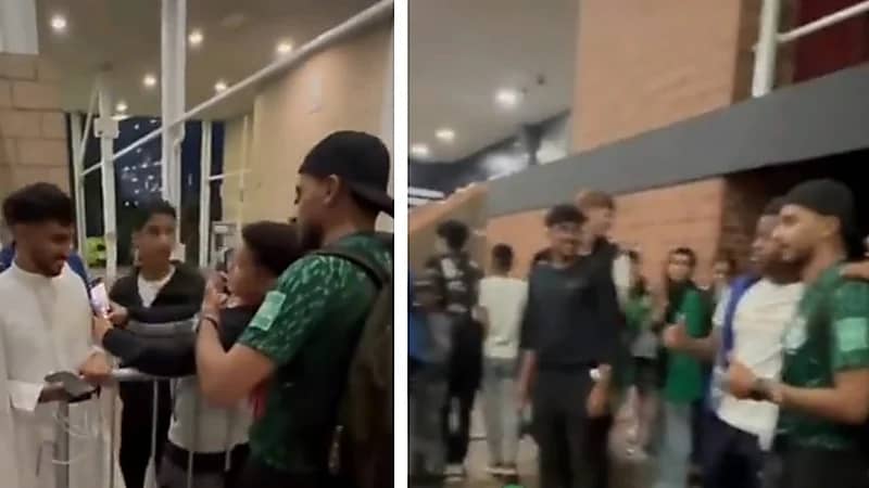 تجمهر بريطانيين على مواطن يرتدي قميص المنتخب الوطني .. فيديو