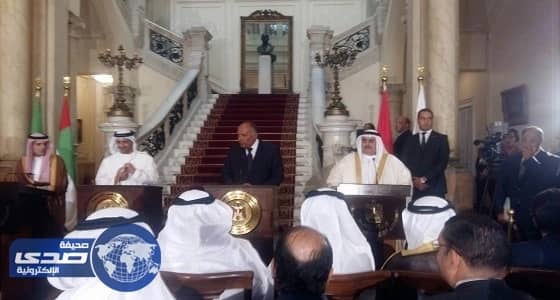 سامح شكري: موقف الدول الأربع يقوم على الالتزام بالاتفاقيات والمواثيق الدولية