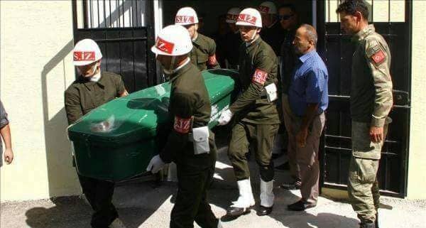 اعادة رفاة جنديين تركيين قتلا في سوريا