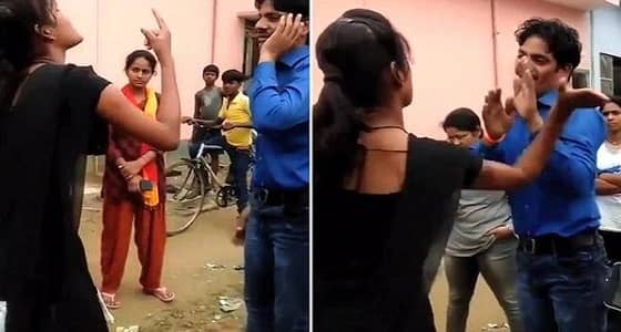 " جزائه جزاء سنمار " .. علقة ساخنة لشاب تحرش بفتاة