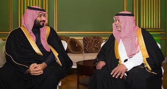 صور حديث ودي بين سمو ولي العهد والأمير بندر بن سلطان تجذب المغردين