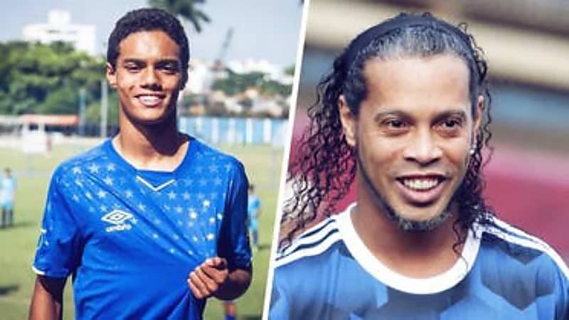 نجل رونالدينيو يخوض اختبارات الانضمام لبرشلونة