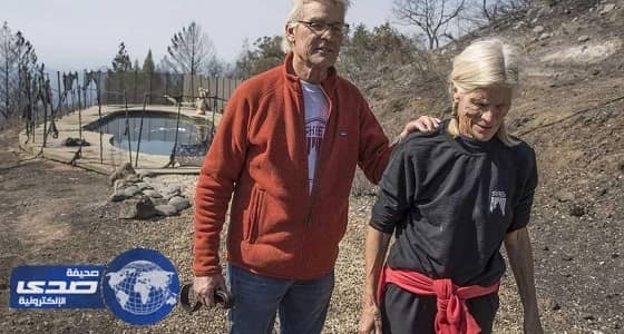 بالصور.. زوجان ينجوان من حرائق كاليفورنيا بطريقة ذكية