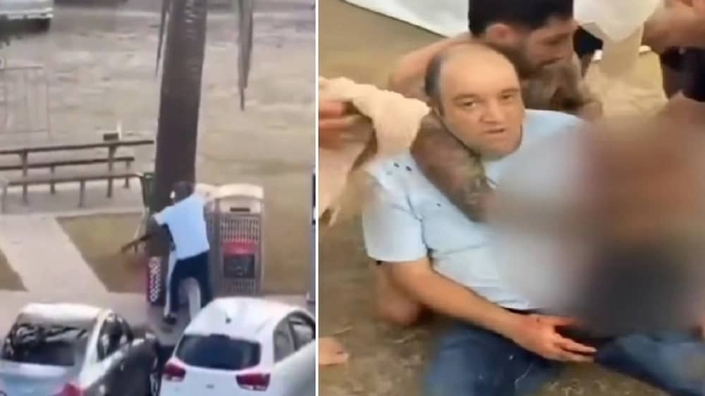 لحظة إيقاف منفذ هجوم سيدني بشجاعة رجل مسلم .. فيديو