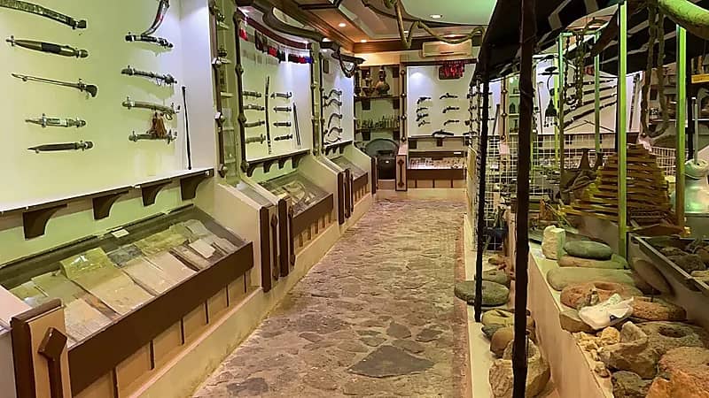 بالصور.. عائلة في أملج تحتفظ بعظام ديناصور وقطع تراثية نادرة