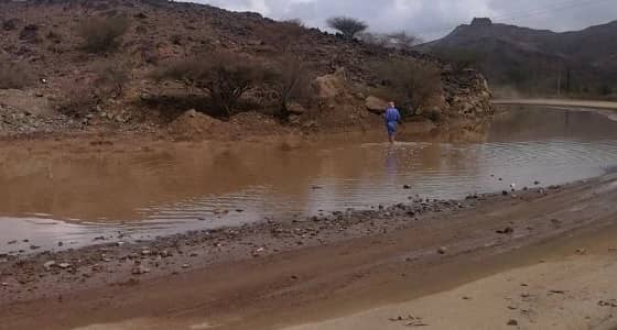 بالصور.. جانب من أعمال فرقة طوارىء الأمطار ببدر الجنوب