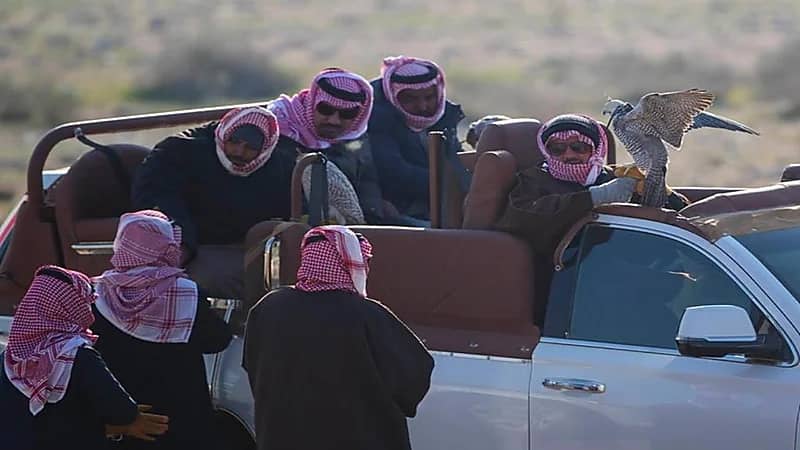 وزير الداخلية يعبر عن افتخاره بالبداوة بصورة من المقناص