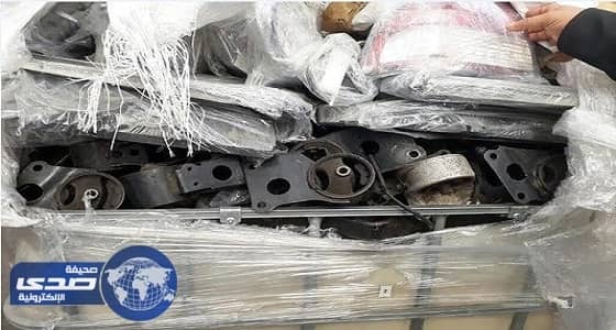 جمرك جسر الملك فهد يحبط تهريب قطع غيار سيارات مستعملة