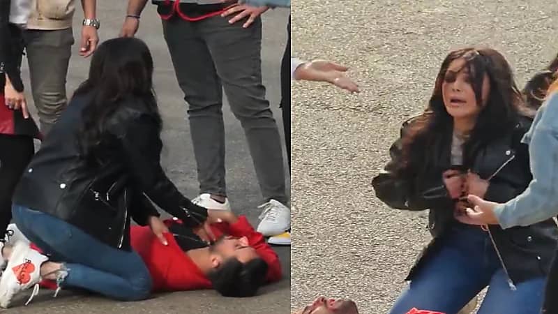 شاهد..لحظة انهيار هيفاء وهبي من البكاء بعد تورطها في مقتل كريم فهمي