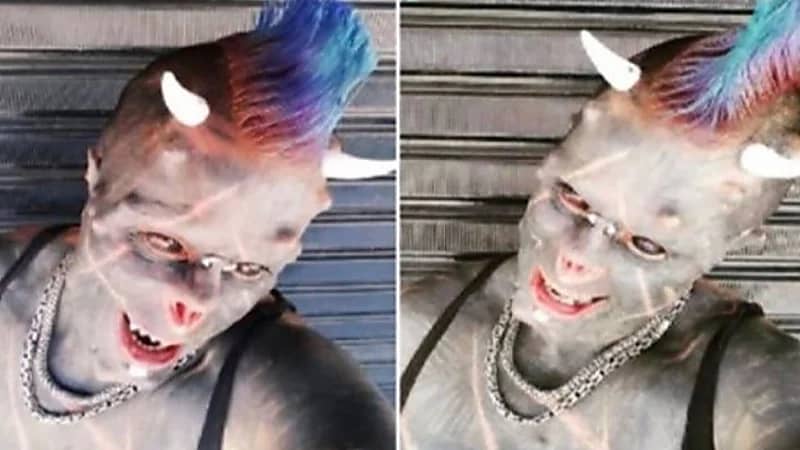 شاب يجري عمليات تجميل ليشبه الشيطان