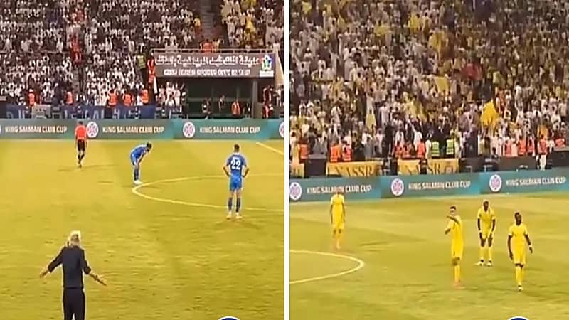 غضب مدرب الهلال بعد احتفال رونالدو أمامه .. فيديو