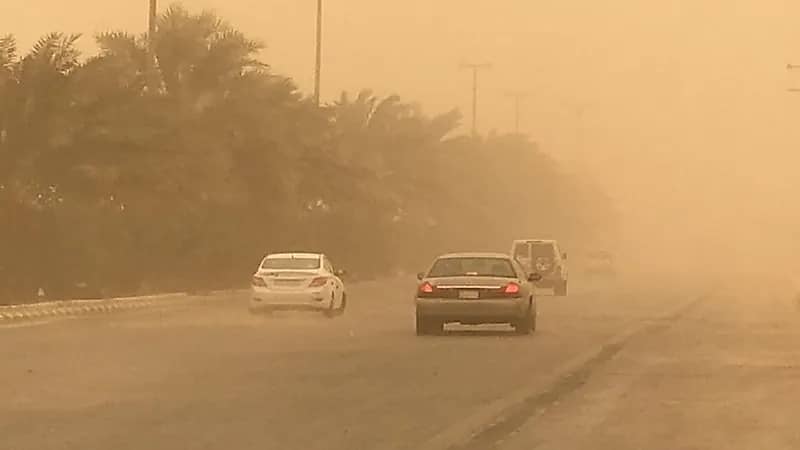 الأرصاد: رياح نشطة وأتربة مثارة علي المدينة المنورة