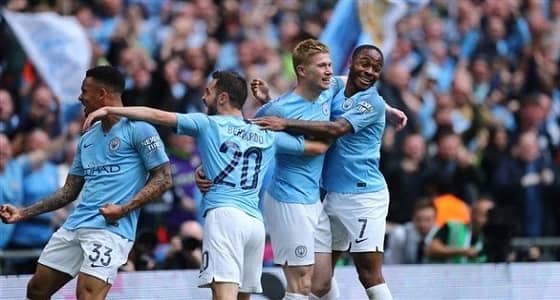 مانشستر سيتي يتوج بكأس الاتحاد الإنجليزي بسداسية