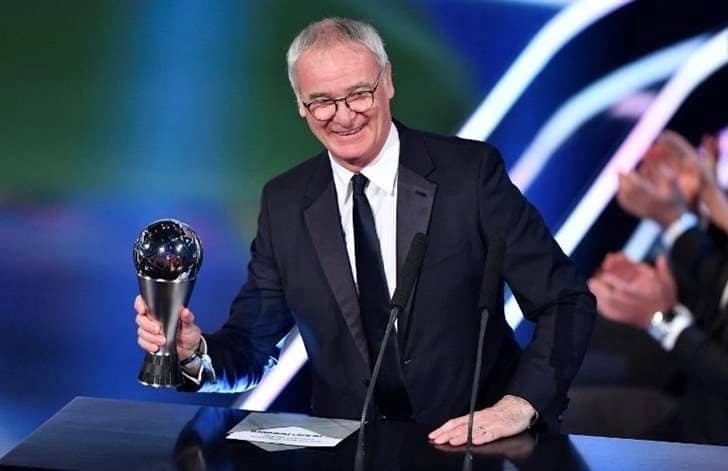 "رانييري" أفضل مدرب في العالم لعام 2016