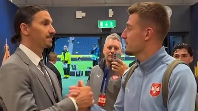 سافيتش برفقة إبراهيموفيتش في أحدث ظهور له