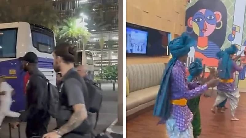 لحظة وصول فريق الهلال إلى مومباي .. فيديو