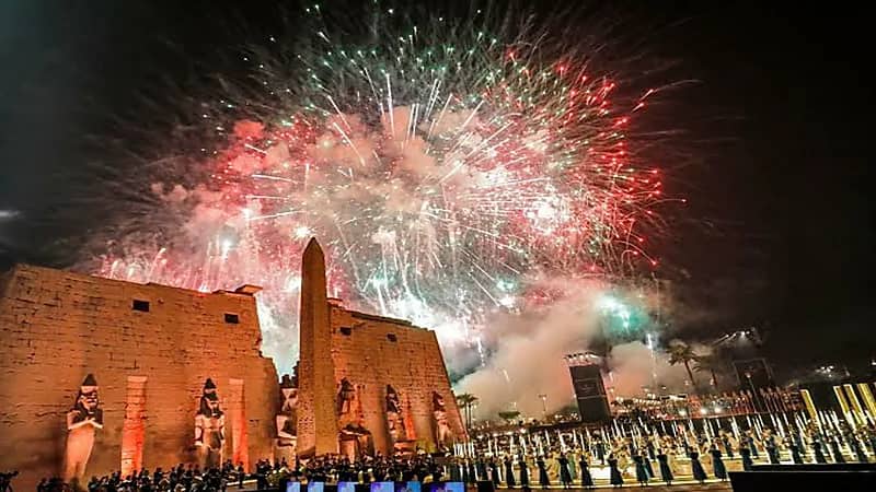 بالصور.. افتتاح طريق الكباش الفرعوني بمصر في حفل أسطوري ضخم