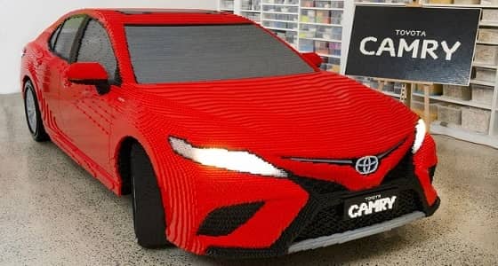 بالصور.. الكشف عن " تويوتا كامري " المصنعة من نصف مليون قطعة ليجو