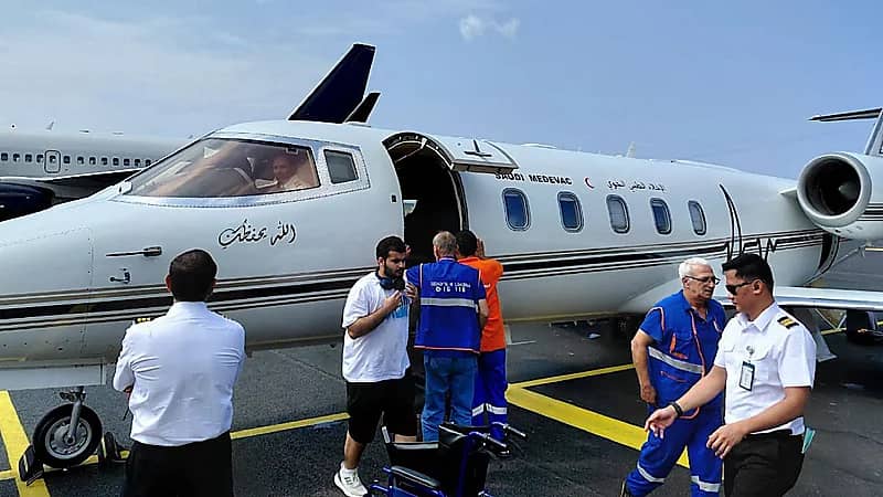 سفارة المملكة في جورجيا تتابع نقل مواطن مصاب عبر طائرة إخلاء طبي