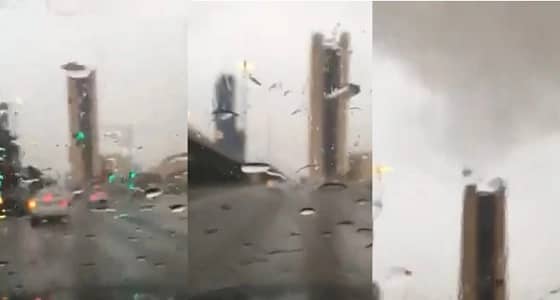 بالفيديو.. هطول أمطار غزيرة على العاصمة