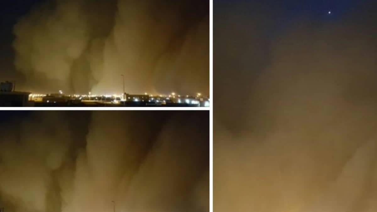 بالصور.. موجة غبار كثيفة تجتاح العويقيلة وتتسبب في انعدام الرؤية 