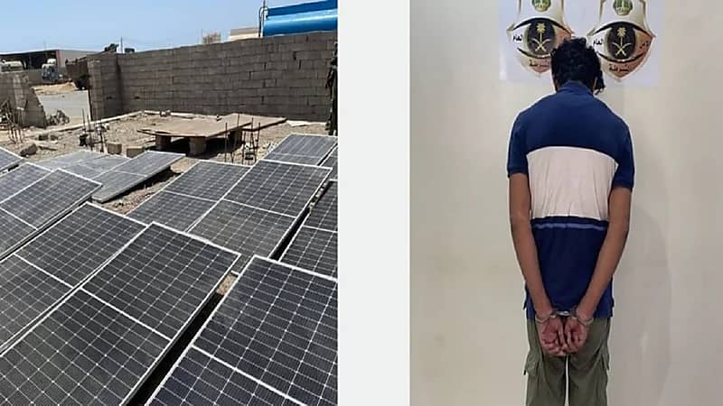 القبض على مقيم سرق ألواح طاقة شمسية في تبوك