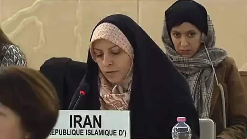 شاهد..فضيحة مدوية لممثلة الملالي في الأمم المتحدة