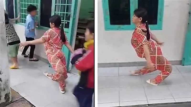 شاهد.. سيدة مصابة بعيب خلقي غريب جعلها تسير عكس البشر