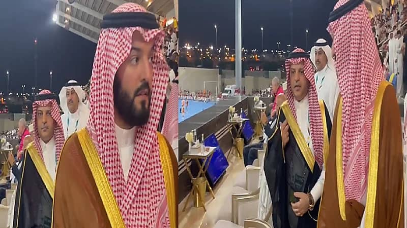 حديث جانبي بين رئيسي الهلال والنصر قبل نهاية الديربي..فيديو