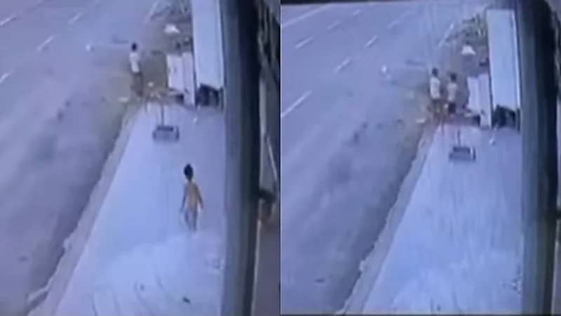 فيديو..طفل يتعرض لصعق كهربائي بسبب "كابينة كهرباء مفتوحة" بالليث