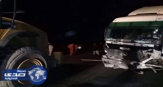 بالصور.. مصرع مواطن في حادث تصادم على طريق بحر أبو سكينة الحريضة