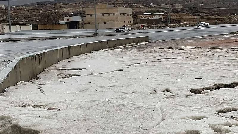 فيديو..عاصفة بردية استثنائية في بللحمر