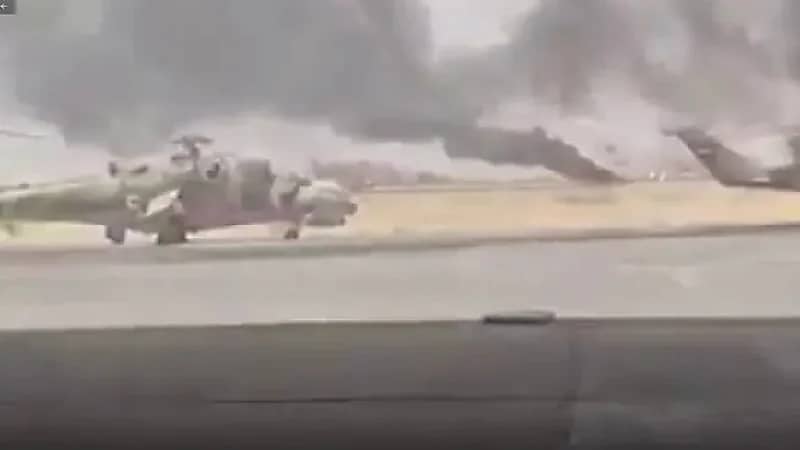 "الدعم السريع" تنشر فيديو لإحراق مروحيات تابعة لجيش السودان