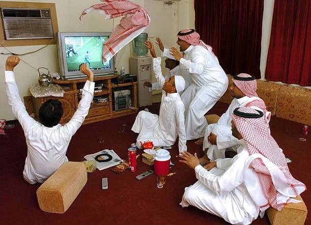 فرحة بعد هدف للمنتخب في كأس العالم 2006