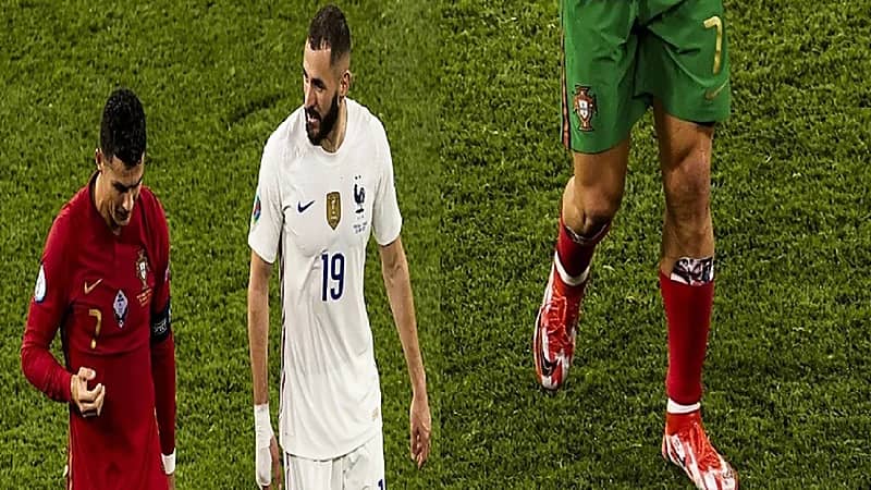 بالصور.. "رونالدو" يرتدي واقيًا للساق عليه صورته مع صديقته جورجينا