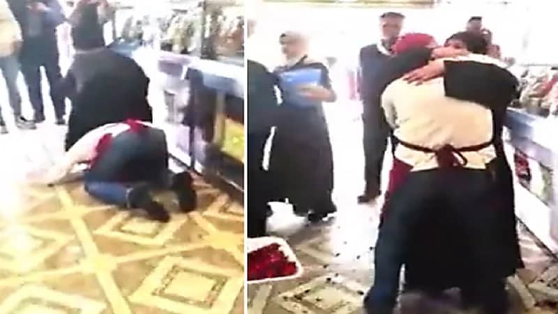 شاهد.. رد فعل شاب سوري عند رؤيته لوالدته بعد سنوت من الفراق