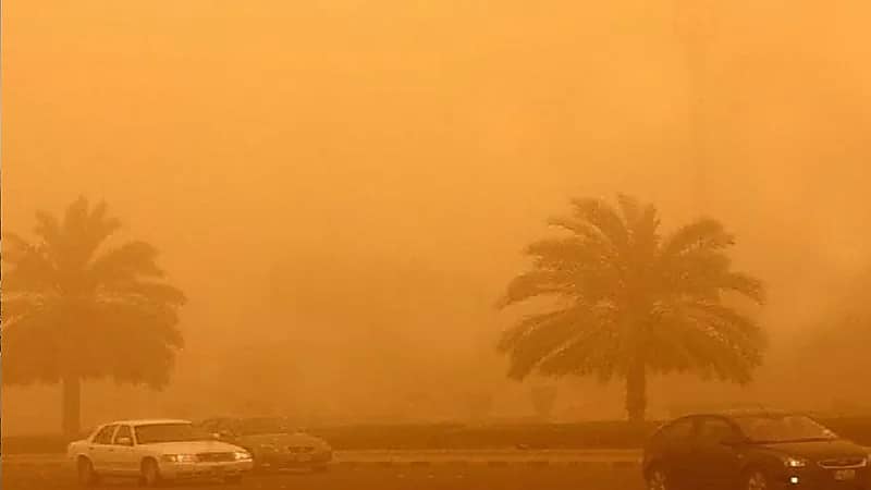 الأرصاد تنبه لعاصفة ترابية محتملة في 9 مناطق