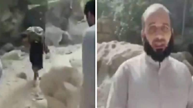 بالفيديو.. المعلم حمود الصبيحي ينقذ غريق بوادي "لجب"