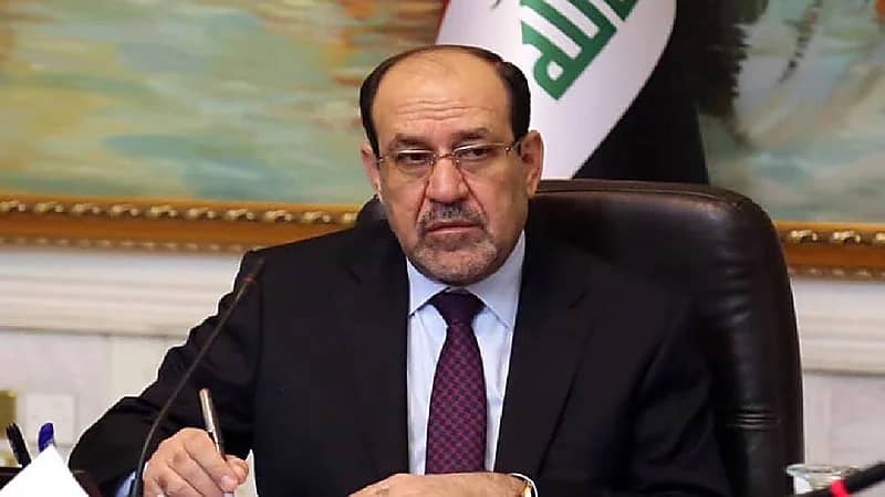 شاهد .. إخلاء "نوري المالكي" بطائرة إلى جهة مجهولة