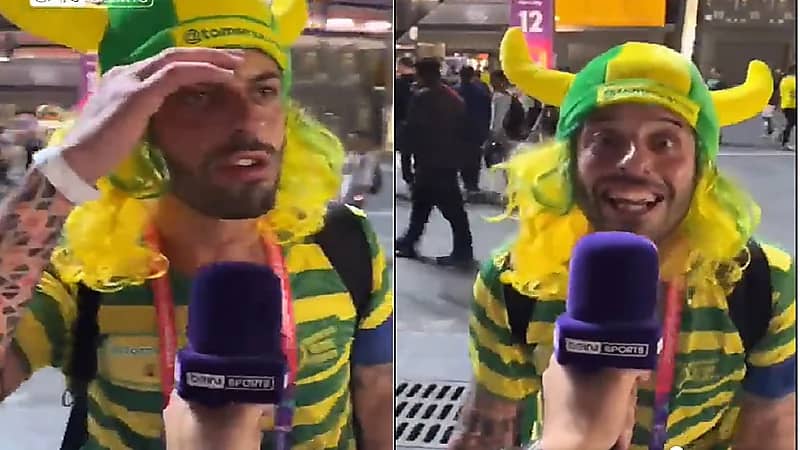 فيديو طريف لمشجع برازيلي: سون وينه؟ كسرنا عينه