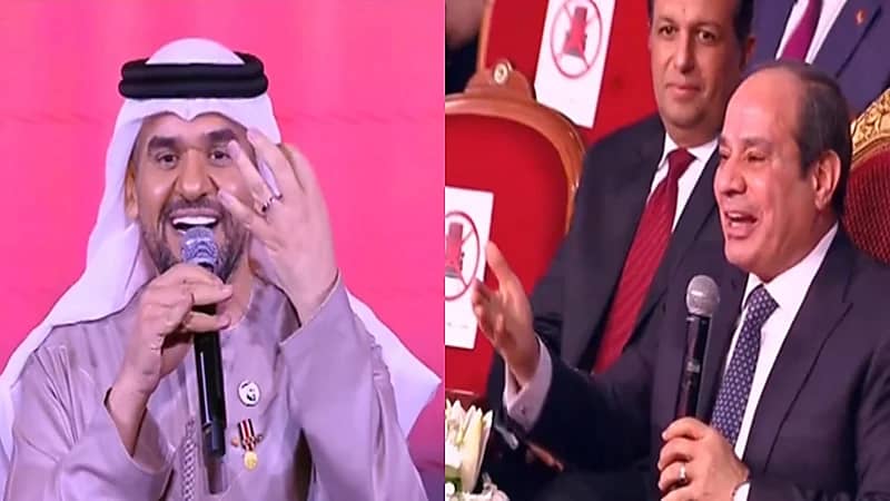 فيديو..الرئيس السيسي يمازح الجسمي: "خدوك من فرحك"
