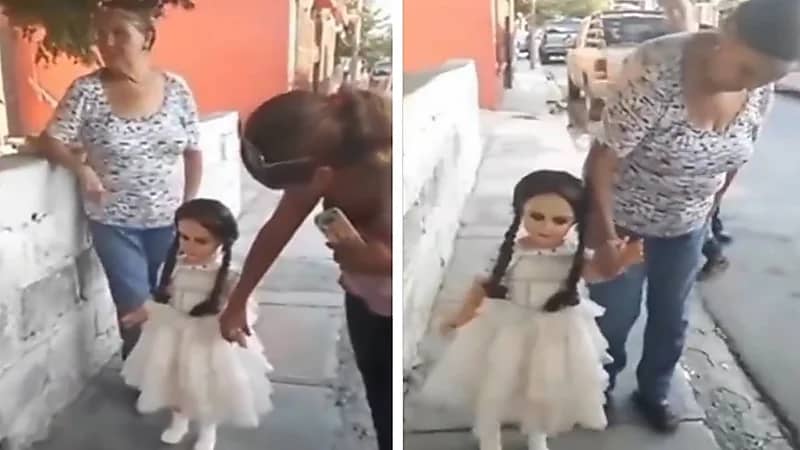  شاهد.. دمية تثير الجدل ترفض السير مع اي شخص سوى المسنين