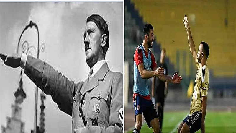 تحية هتلر "النازية" تورط نجم الأهلي المصري