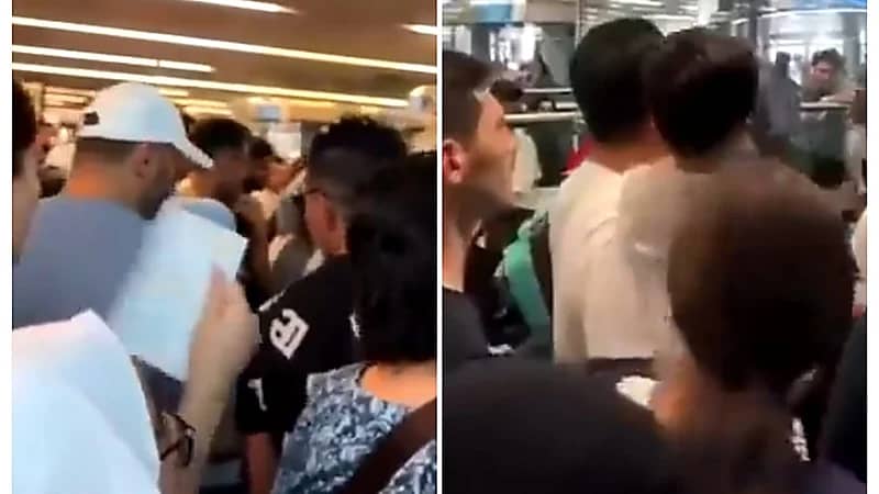 فوضى عارمة وتكدس ومشادات في مطار صبيحة التركي - فيديو